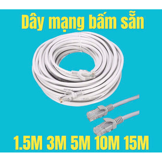 Dây mạng bấm sẵn dài 1.5m 3m 5m 10m 15m- Dây cáp mạng lan internet xịn tốt cao cấp