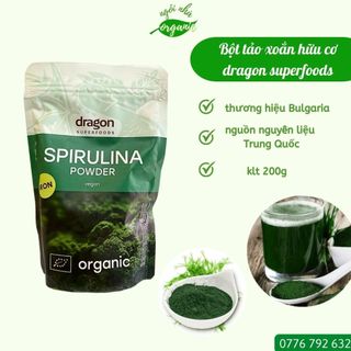 Bột tảo xoắn Spirulina hữu cơ 200g - Organic Spirunina Powder