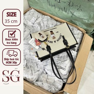 Túi gấu big size to đựng nhiều đồ , túi tote công sở kèm ví nhỏ dành cho nữ