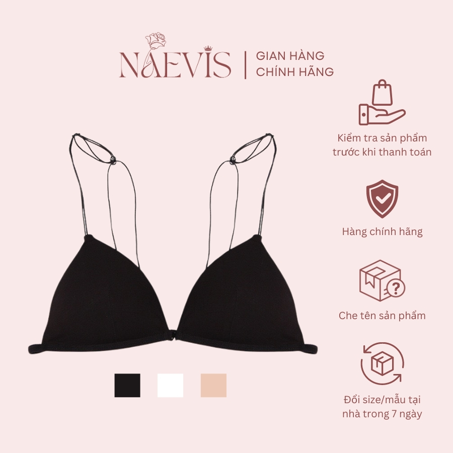 Áo Bra Cài Trước,Áo Lót Không Gọng Đệm Mỏng,Dây Mảnh Burnice Naevis Lingerie