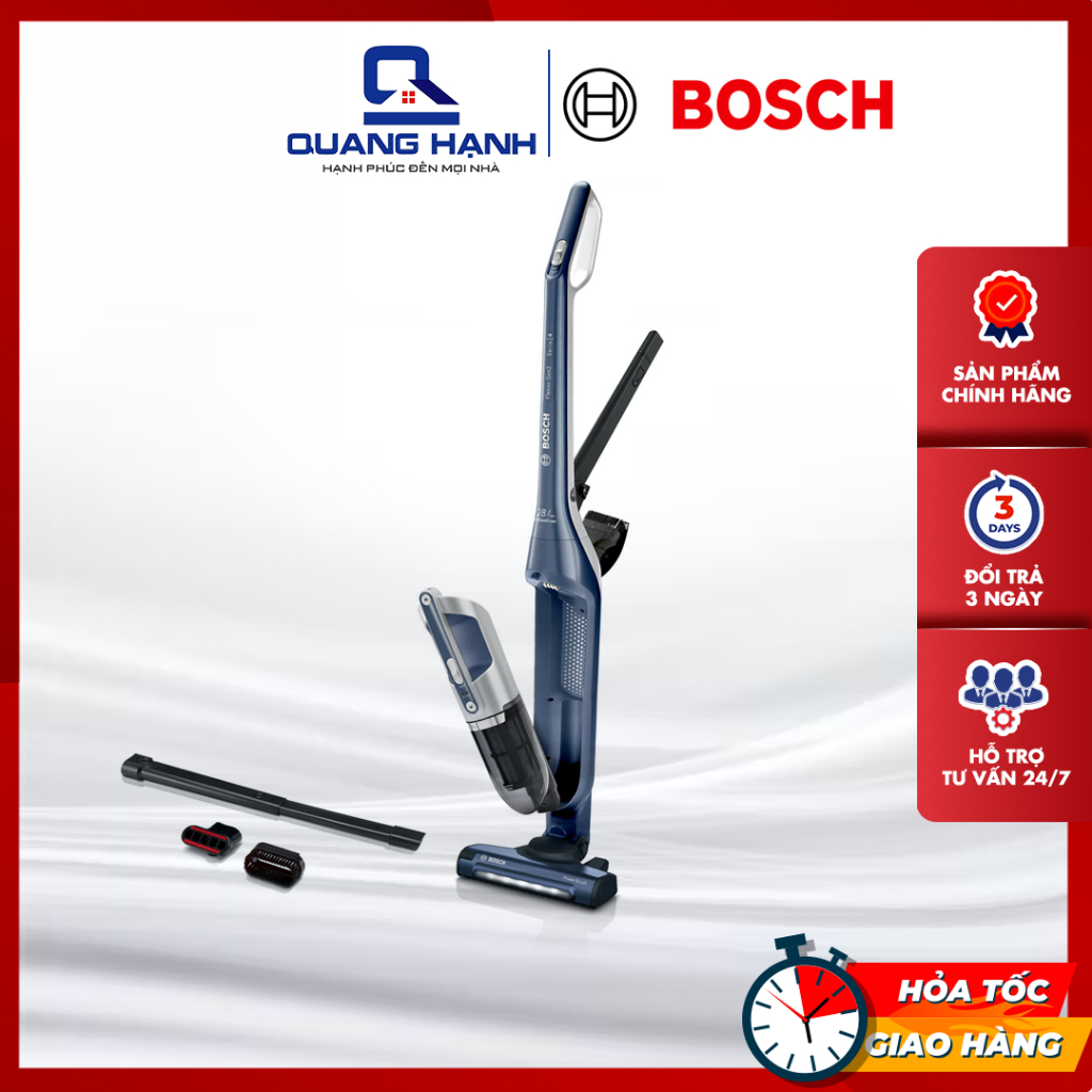 Máy Hút Bụi Không Dây 2 Trong 1 Series 4 50 Phút 0.4L Pin Lithium-Ion -Bosch BCH3K2851 Series 4