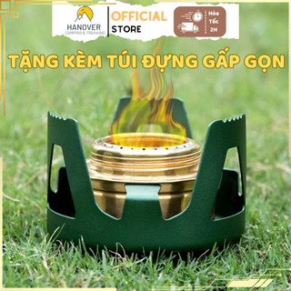 Bếp cồn dã ngoại mini dùng cồn khô và cồn nước an toàn tiện lợi, bếp cồn cắm trại leo núi camping