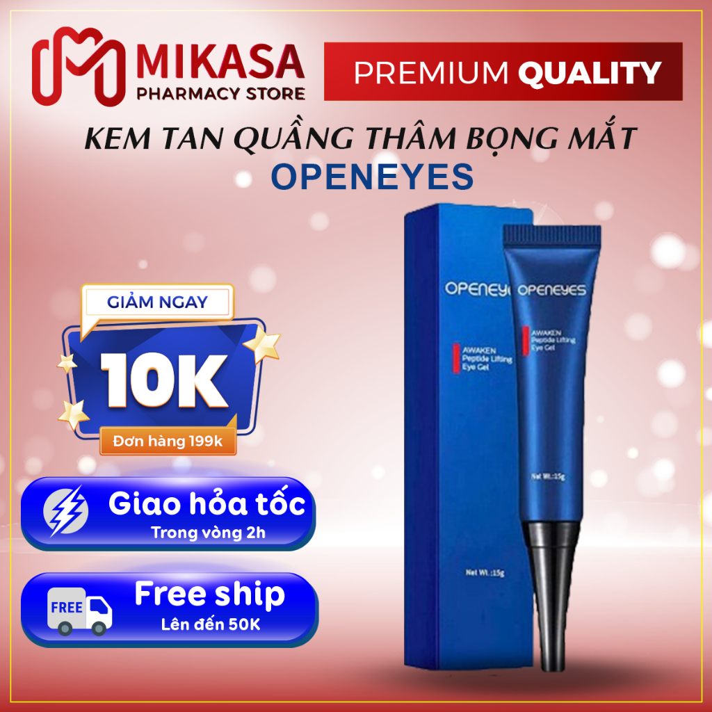 Kem Tan Bọng Mắt Openeyes - Kem Openeyes Dưỡng Ẩm Giúp Trẻ Hóa Da, Loại Bỏ Quầng Thâm, Bọng Mắt