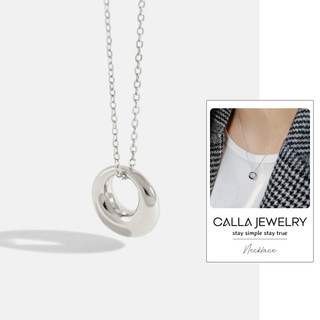 Circle Charm Necklace | Dây chuyền bạc mặt tròn tối giản hiện đại Calla Jewelry l N007
