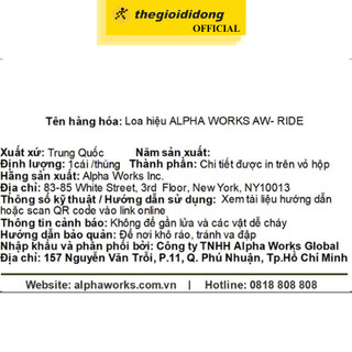 Loa Bluetooth Alpha Works AW-Ride