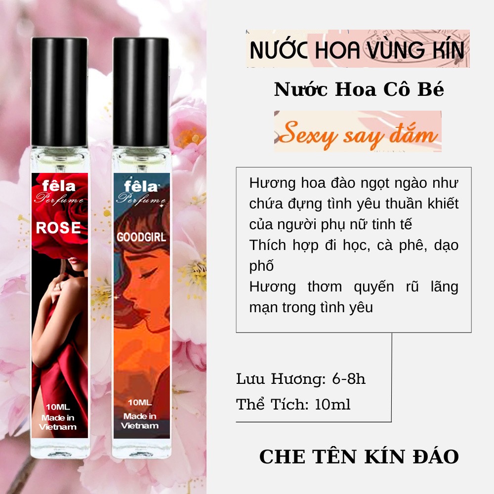 (Mua 4 tặng 1 ) Nước Hoa V Kín - Nữ  PHÊ LA chai xịt 10ml cực thơm, cho chàng đê mê
