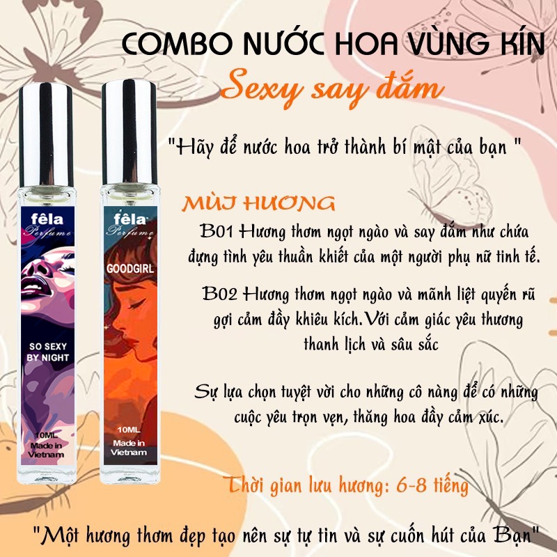 (Mua 4 tặng 1 ) Nước Hoa V Kín - Nữ  PHÊ LA chai xịt 10ml cực thơm, cho chàng đê mê