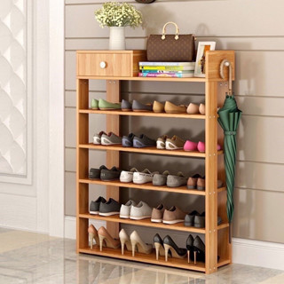 Kệ Giày Dép 5 Tầng Kèm Tủ Nhỏ Chất Liệu Gỗ MDF Cao Cấp, Phong Cách Hiện Đại