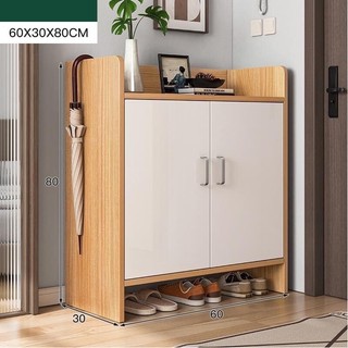 Tủ đựng giày 4 ngăn 2 cánh bằng gỗ thiết kế hiện đại trẻ trung