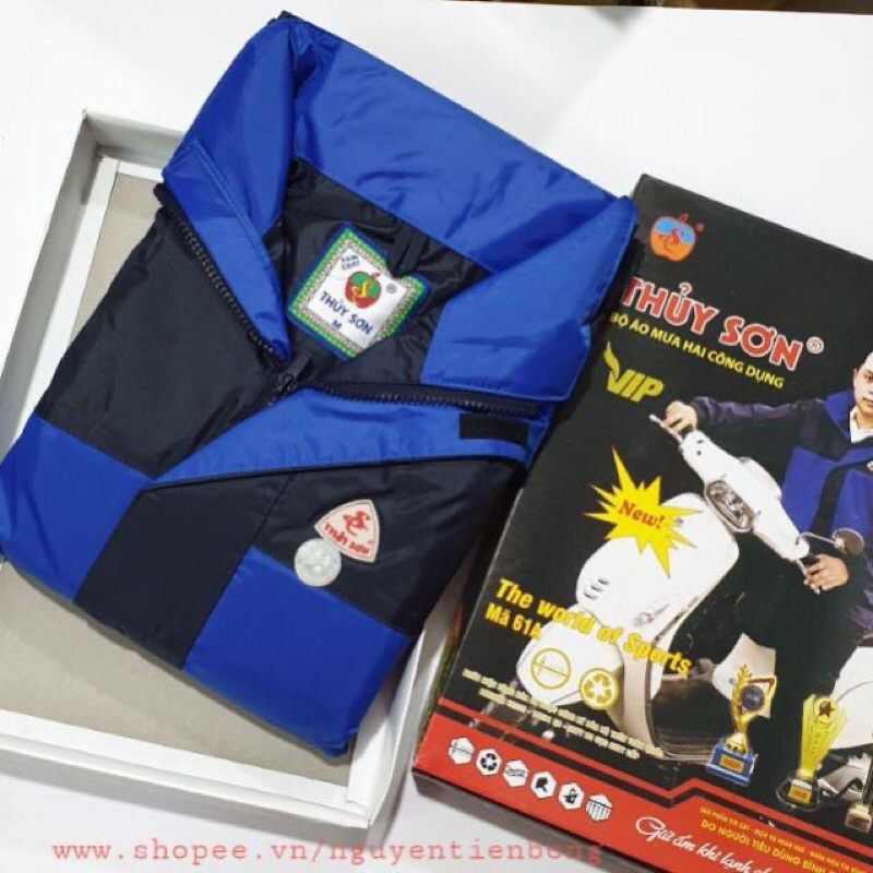 Bộ áo mưa 2 lớp Thủy Sơn- bộ quần áo đi mưa chống lạnh hàng loại 1