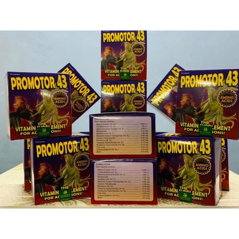 PROMOTOR 43 - Vi 10v - Hộp thức ăn cho gà đá - Excellent Philippines