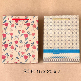 10 túi quà tặng - túi giấy đựng quà kt: 15 x 20 x 7