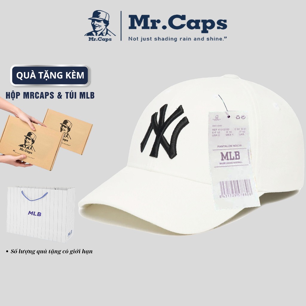 Mũ lưỡi trai LA Full Box [Hộp + Túi] - Nón kết MLB kaki phong cách thời trang thể thao cho cả nam và nữ Mrcaps MLB01 | BigBuy360 - bigbuy360.vn
