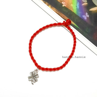 (Đỏ/Đen) Vòng tay chỉ may mắn chuông màu bạc vàng - Vòng phong thủy bình an nam nữ handmade