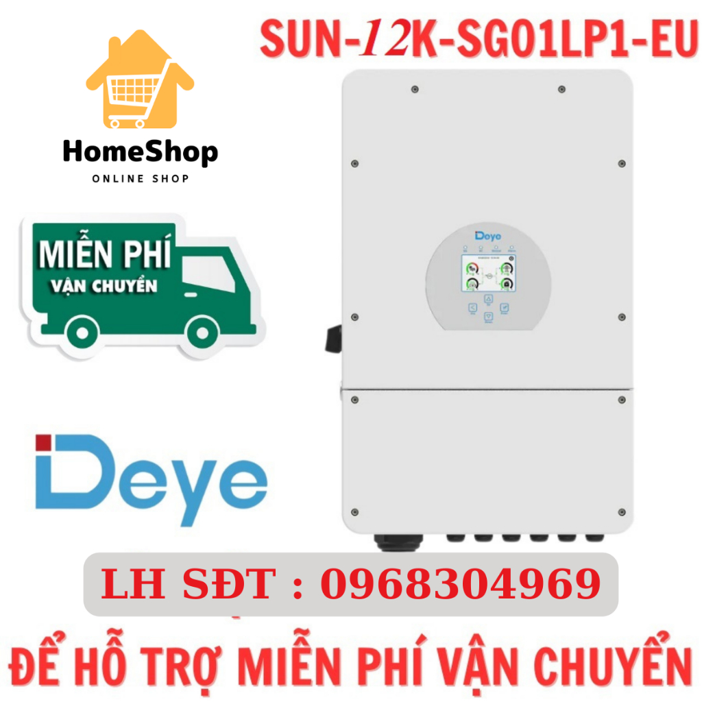 Biến tần Hybrid Deye 12KW 1 Pha SUN-12K-SG01LP1-EU