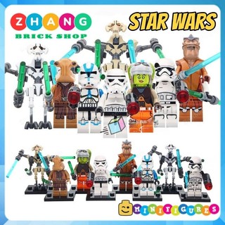 Đồ chơi Xếp hình Star Wars gồm General Grevious - Pong Krell - Hera - Jedi - Stormtrooper Minifigures Lele C032 039