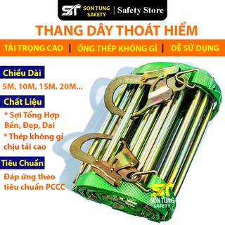 Thang dây thoát hiểm, thang dây chống cháy, thang dây cứu sinh, chiều dài 5m