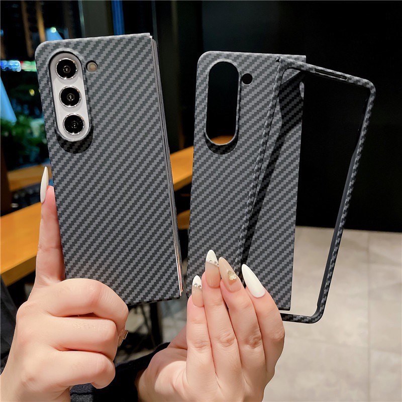 zfold 6 / zfold 5 Ốp X-Level Fiber carbon siêu mỏng cứng Samsung Z Fold 6 vân cacbon to