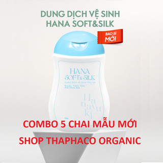 Combo 5 chai  Dung Dịch Vệ Sinh Phụ Nữ Hanayuki Mẫu Mới Chống Hàng Giả - Hana Soft Silk