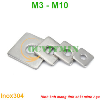 Vdv# - vòng đệm vuông m3 m4 m5 m6 m8 m10 long đen inox 304