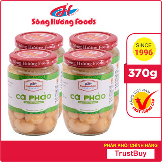 4 Hũ Cà Pháo Muối Ngâm Chua Ngọt Sông Hương Foods Hũ 370g - Ăn kèm cơm , bún , phở , mì tôm , ăn vặt , thịt nướng