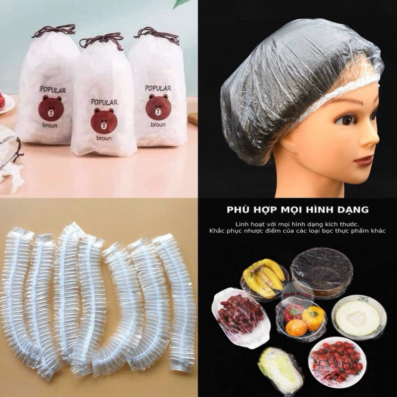 Combo 100 mũ trùm tóc , hấp ủ tóc mỏng dành cho đầu bé nhỏ
