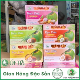 Kẹo Dừa Bến Tre Huỳnh Yến Ít Ngọt Hộp 400gr Kẹo Mềm Dẻo Vị Thơm Ngon - Út Hà Đặc Sản