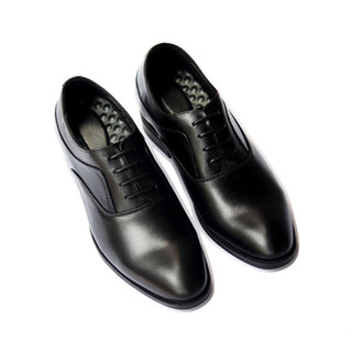 Giày tây nam đế cao trung niên công sở da bò thật cao cấp kiểu oxford buộc dây tăng chiều cao 6.5cm