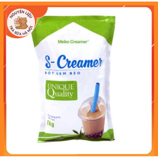 Bột sữa SCreamer gói 1kg/ bột kem béo S Creamer nhãn xanh, vàng. Nguyên liệu pha chế trà sữa