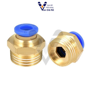 [Đủ size, Xanh] Đầu nối ống phun sương, ống hơi PC