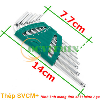 Bộ Khóa Lục Giác 7 Cây Đầu Bi Lục Lăng Thép SVCM+ V2