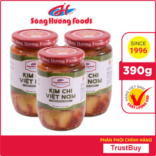 3 Hũ Kim Chi Cải Thảo Sông Hương Foods Hũ 390g - Ăn kèm , bún , phở , mì tôm , thịt nướng , tốt tiêu hóa