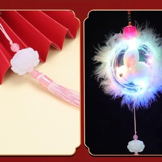 Lồng đèn trung thu thỏ ngọc - đèn lồng trung thu có đèn led nhấp nháy hot hit cho bé