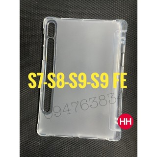 Ốp lưng dẻo samsung galaxy tab s7, s8, s9, s9 fe , s7 plus, s8 plus, s9 plus, s9 plus fe có khay để bút trong mờ