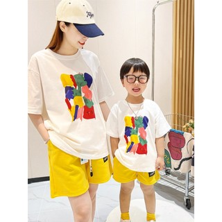 Áo gia đình màu VÀNG, áo gia đình cho bố, mẹ, bé trai, bé gái diện đi chơi đi biển sz 10-30kg, 40-60kg