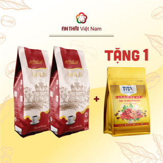 Hot Combo cà phê bột Túi Gold 500 gram và túi cà phê 4in1 Táo đỏ kỷ tử