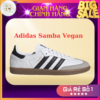 Giày adidas samba vegan authentic. giày sneaker samba trắng đen đế nâu êm nhẹ size 36-45. bao check