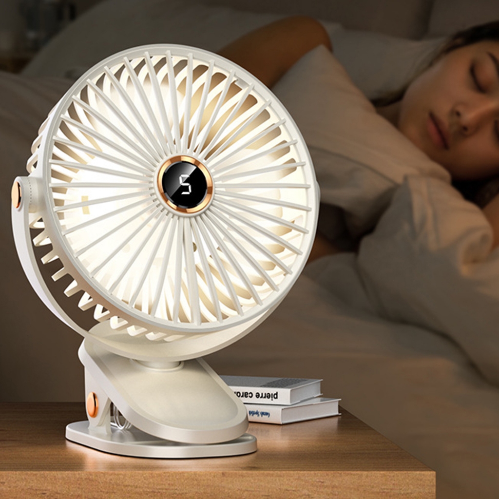 Clip Fan sạc mô hình dài liên tục sạc và sử dụng kỹ thuật số hiển thị mô hình treo tường fan hâm mộ 