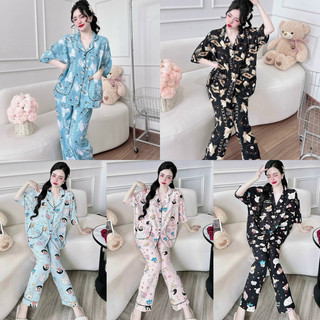 Bigsize 55-100kg from cánh dơi áo to,  đồ ngủ đồ bộ pijama mặc nhà cực Xinh chất Lụa hànCao Cấp