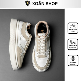 Giày Sneaker Nam Bản Trung C.Cấp XOĂN SHOP Chất Da C.Cấp Bền Bỉ Đế Cao 4cm Tăng Chiều Cao Full Box Bill Tặng Tất QC23
