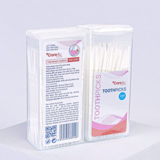 Combo 2 Tăm Nhựa CARE4U, Tăm Nhựa Nha Khoa Xỉa Răng 160 Chiếc