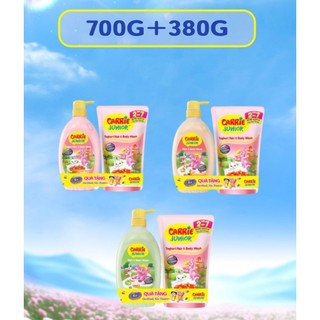 Chai Sữa Tắm Gội cho bé Carrie Junior Yoghurt 700g