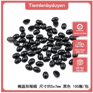 Mắt dán hình oval, bầu dục đủ size siêu rẻ - Set 30-100 chiếc