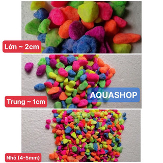 Bịch Sỏi NHIỀU MÀU 600 Gram Trang Trí Hồ Cá Cảnh Giá Thành Tốt