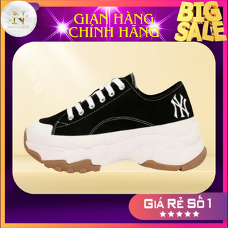 Giày mlb_chunky high low new york authentic. giày mlb chunky vải đen canvas cổ thấp. bao check