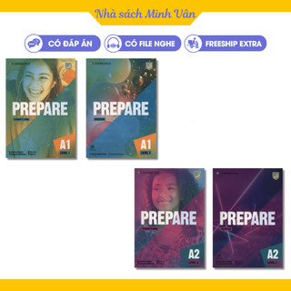 Sách - Giáo trình Prepare A1, A2 - bộ 2 quyển - in offset - tặng file nghe đáp án