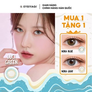 Kính áp tròng EYEIYAGI tone xanh ngọc Luci Green lens cận 3 tháng độ cận 0-8 DIA 14.2mm