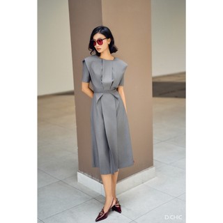 D.chic váy xòe dài tay cộc vai chờm đai tết ms: 2813566
