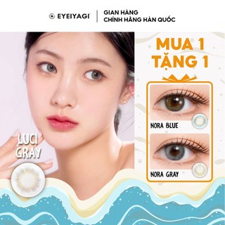  Kính áp tròng EYEIYAGI tone xám khói Luci Gray lens cận 3 tháng độ cận 0-8 DIA 14.2mm