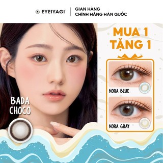  Kính áp tròng EYEIYAGI màu nâu gỗ Bada Choco lens cận 3 tháng độ cận 0-8 DIA 14.2mm